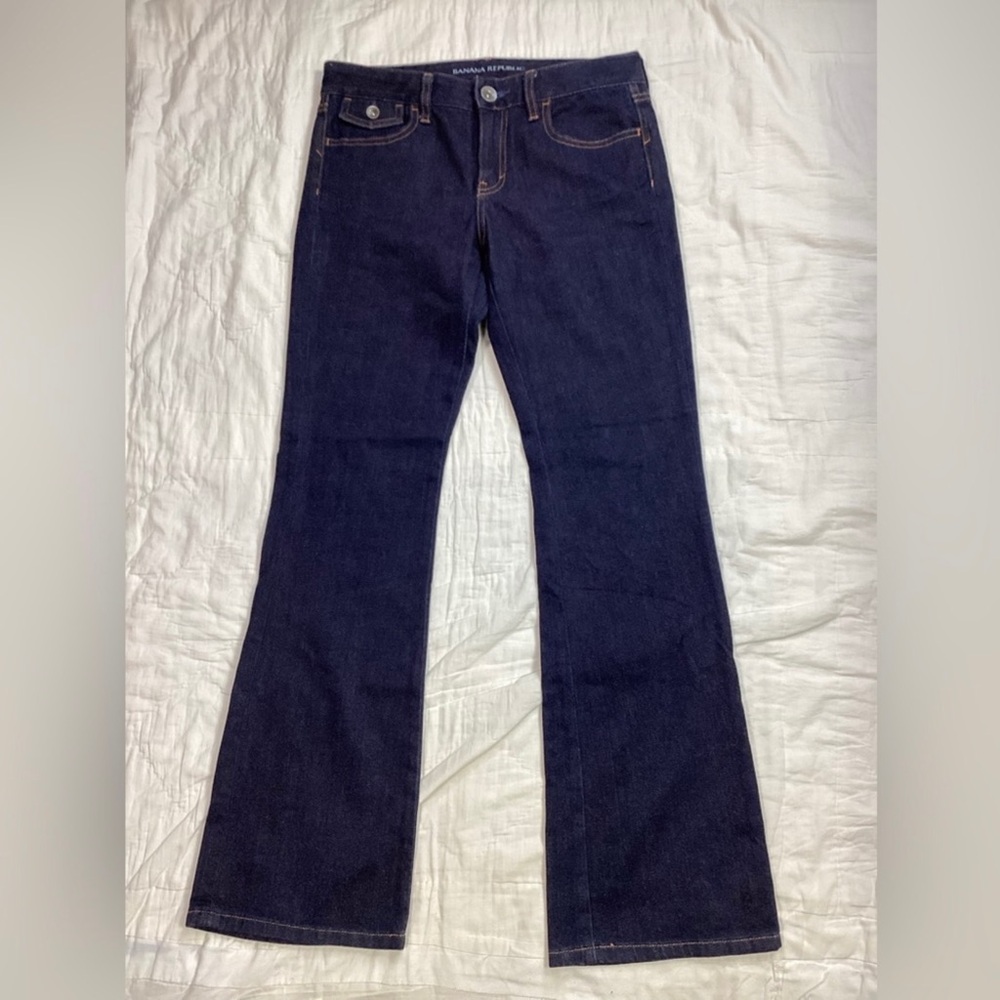 Womens Banana Republic Boot Extra Dark Bootcut Jeans 26P